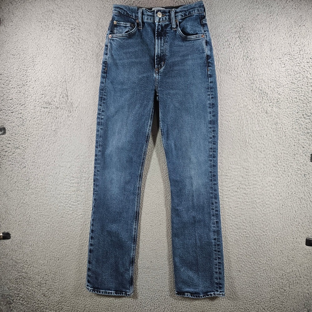 AGOLDE Vintage High Rise Straight Leg Jeans Medium Wash Size 24